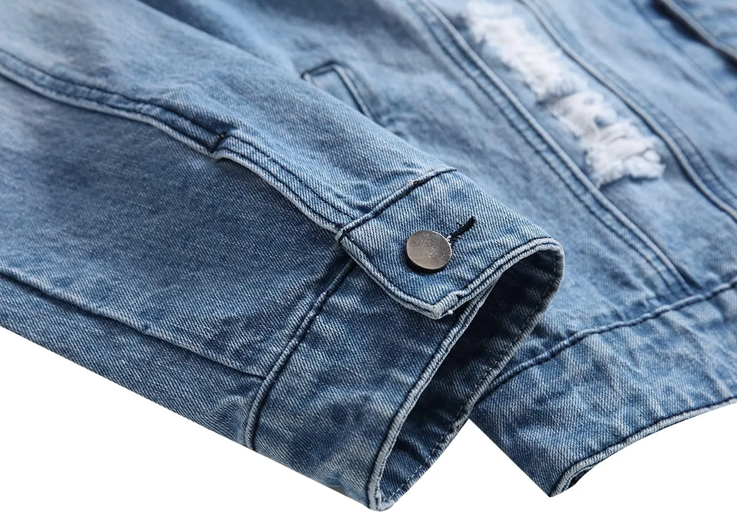 Distressed Slim Denim Jacket