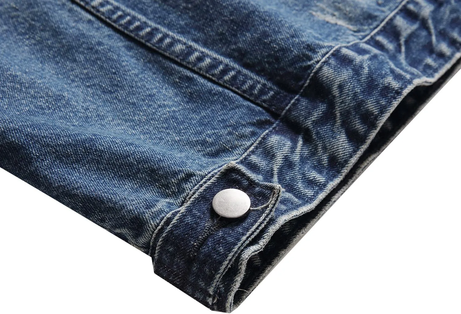 Distressed Slim Denim Jacket