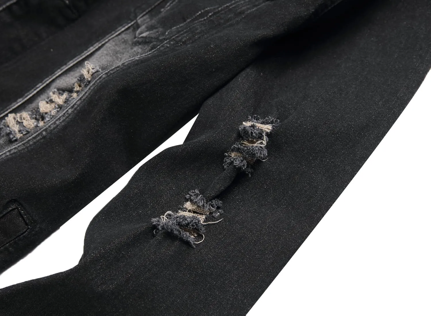 Distressed Slim Denim Jacket