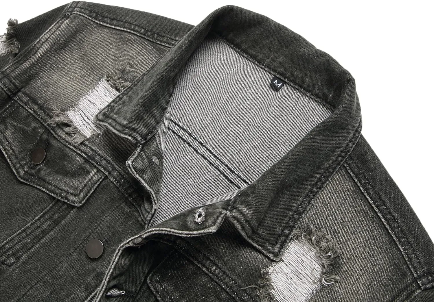 Distressed Slim Denim Jacket