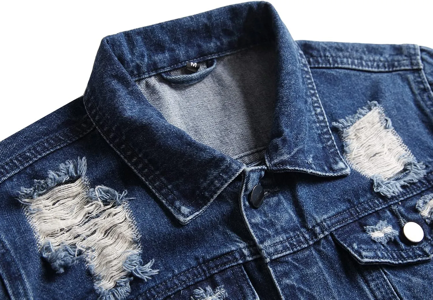 Distressed Slim Denim Jacket