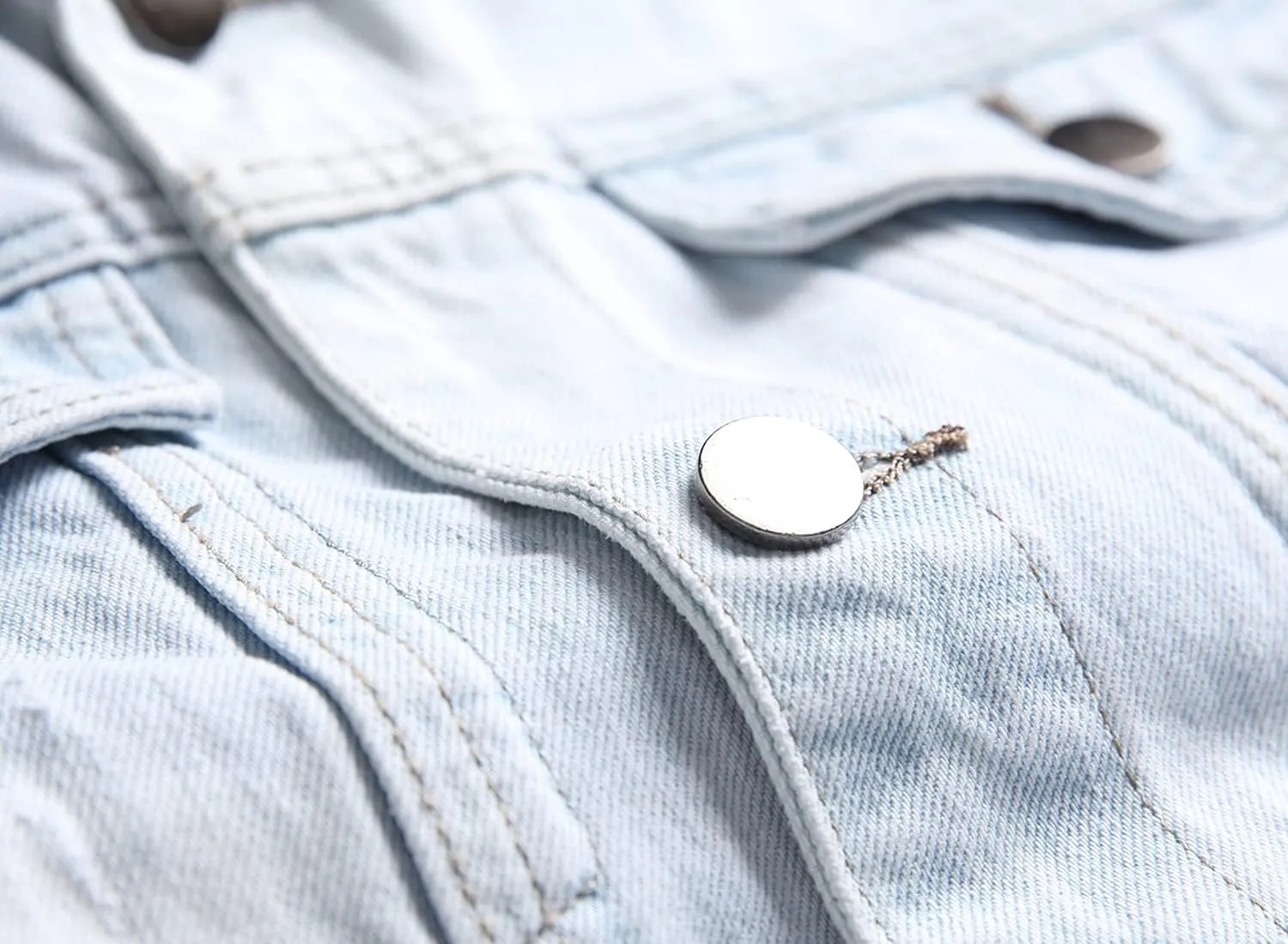 Distressed Slim Denim Jacket