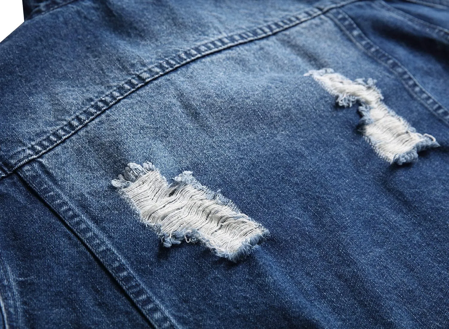Distressed Slim Denim Jacket