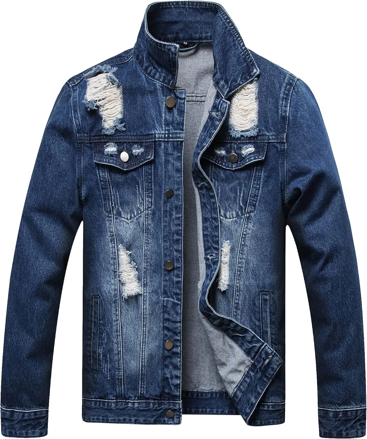 Distressed Slim Denim Jacket