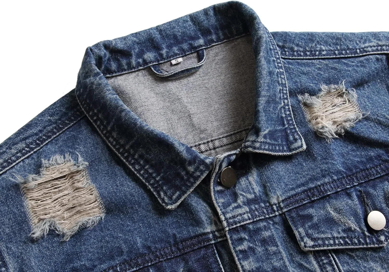 Distressed Slim Denim Jacket