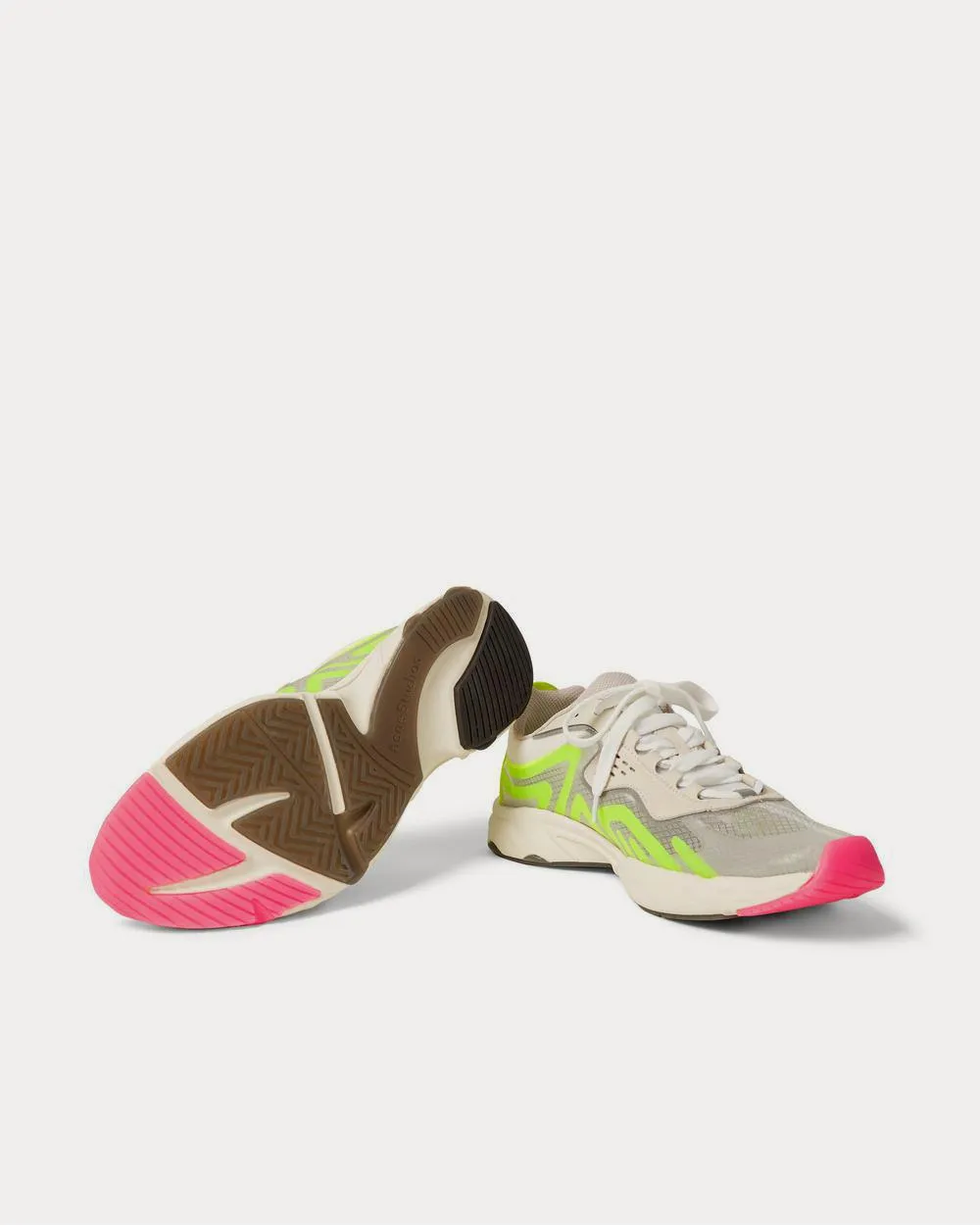Faux Suede- and Rubber-Trimmed Ripstop  Light gray low top sneakers