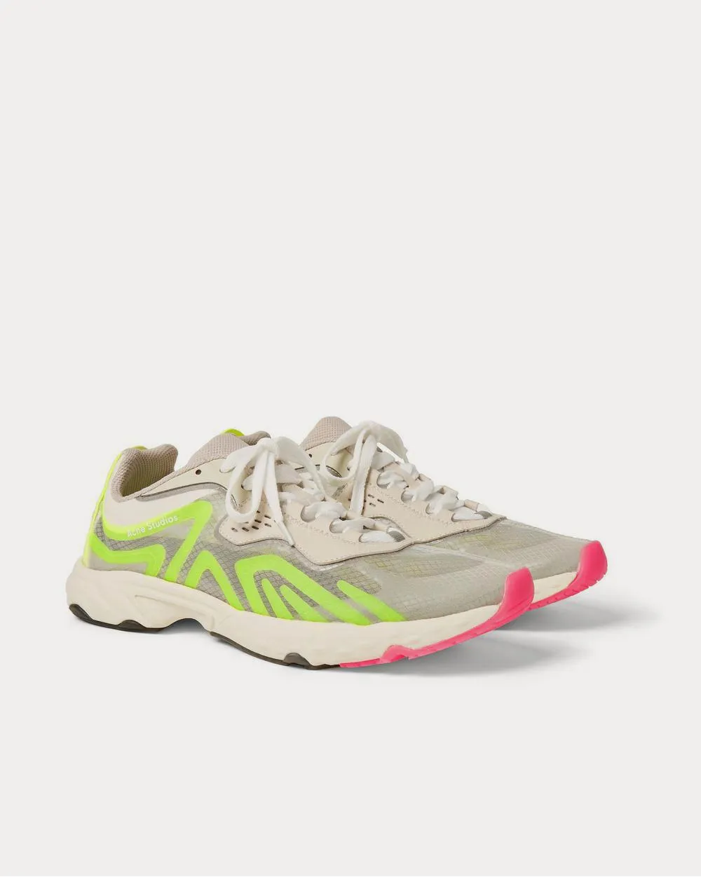 Faux Suede- and Rubber-Trimmed Ripstop  Light gray low top sneakers