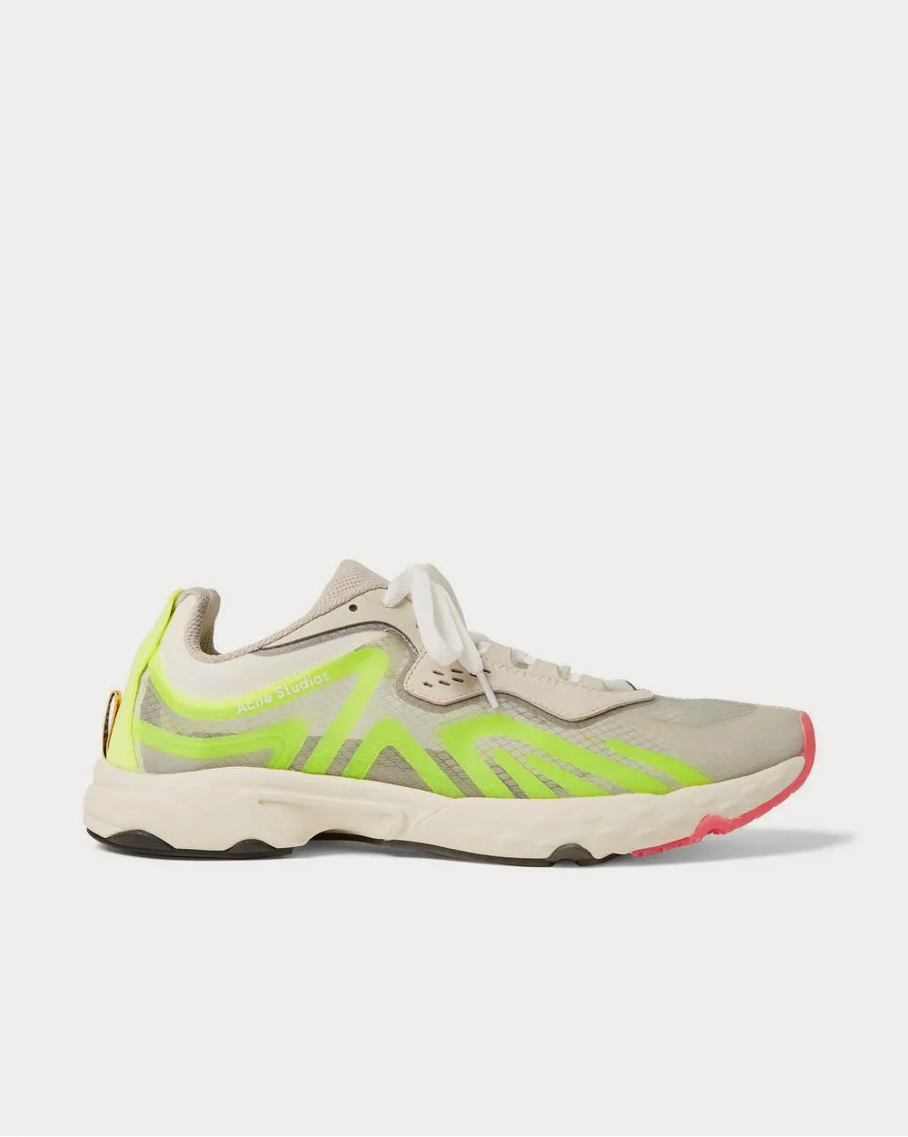 Faux Suede- and Rubber-Trimmed Ripstop  Light gray low top sneakers