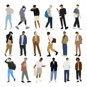 Flat Vector Urban Men