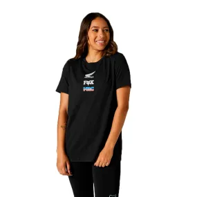 Fox Racing Womens Honda Wing Tee T-Shirt Black