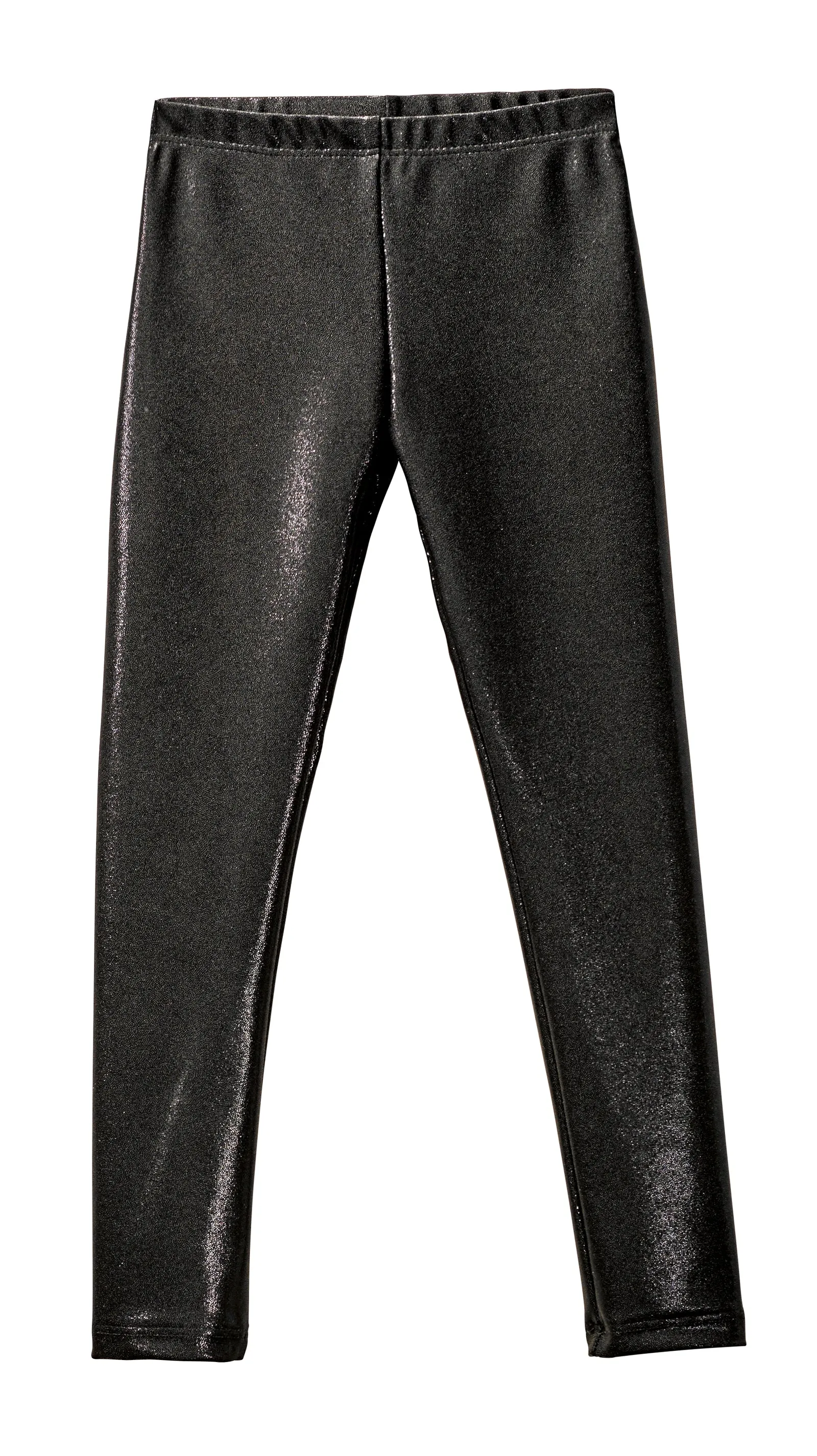 Girls Novelty Stretch Leggings  | Black Sparkly Shimmer