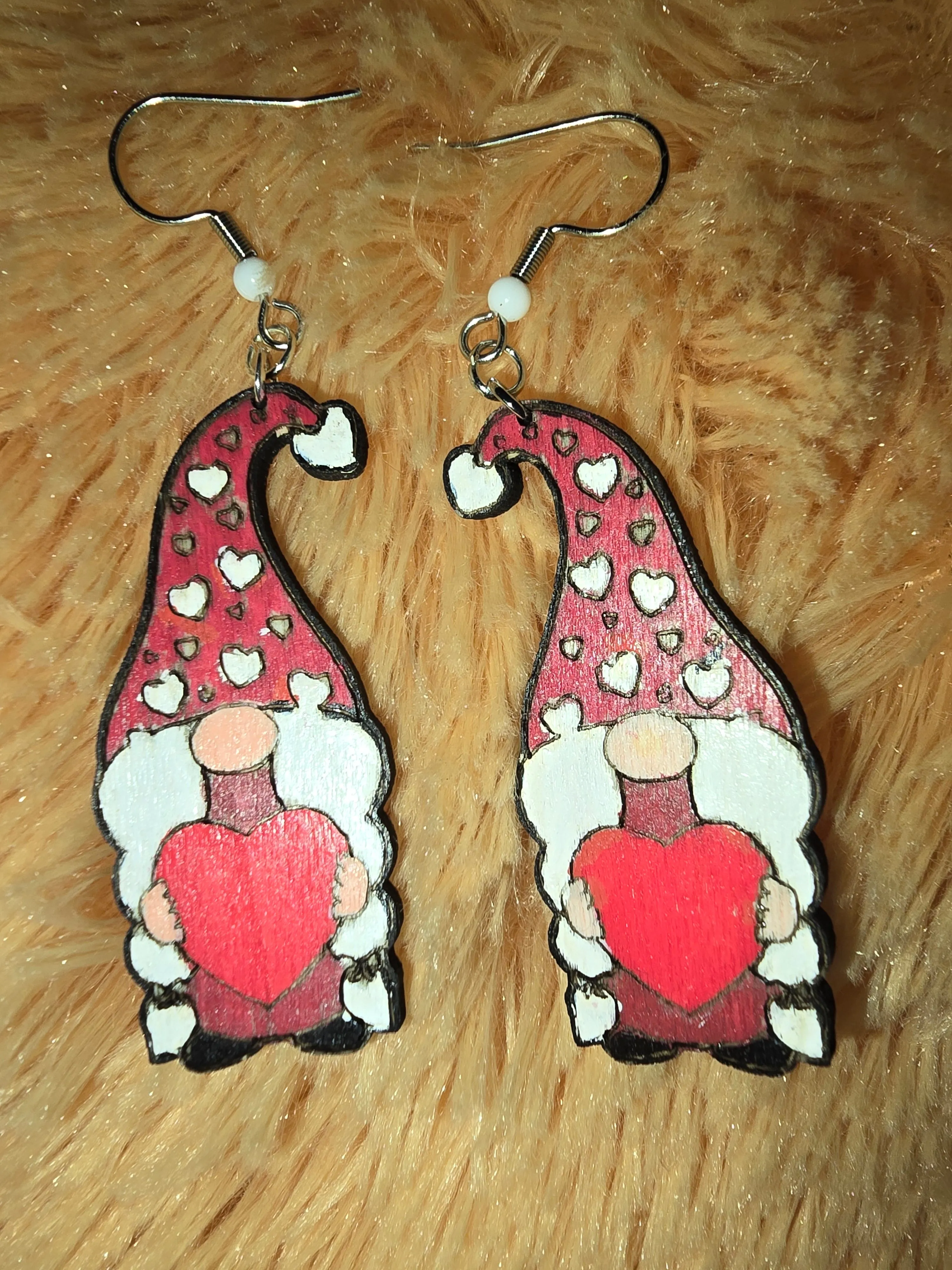 Gnome Wooden Earrings