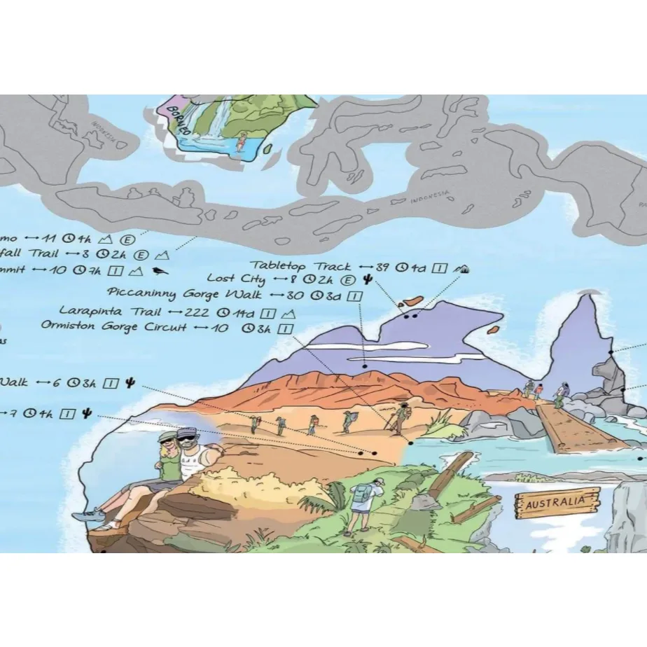 Hiking Scratch Map