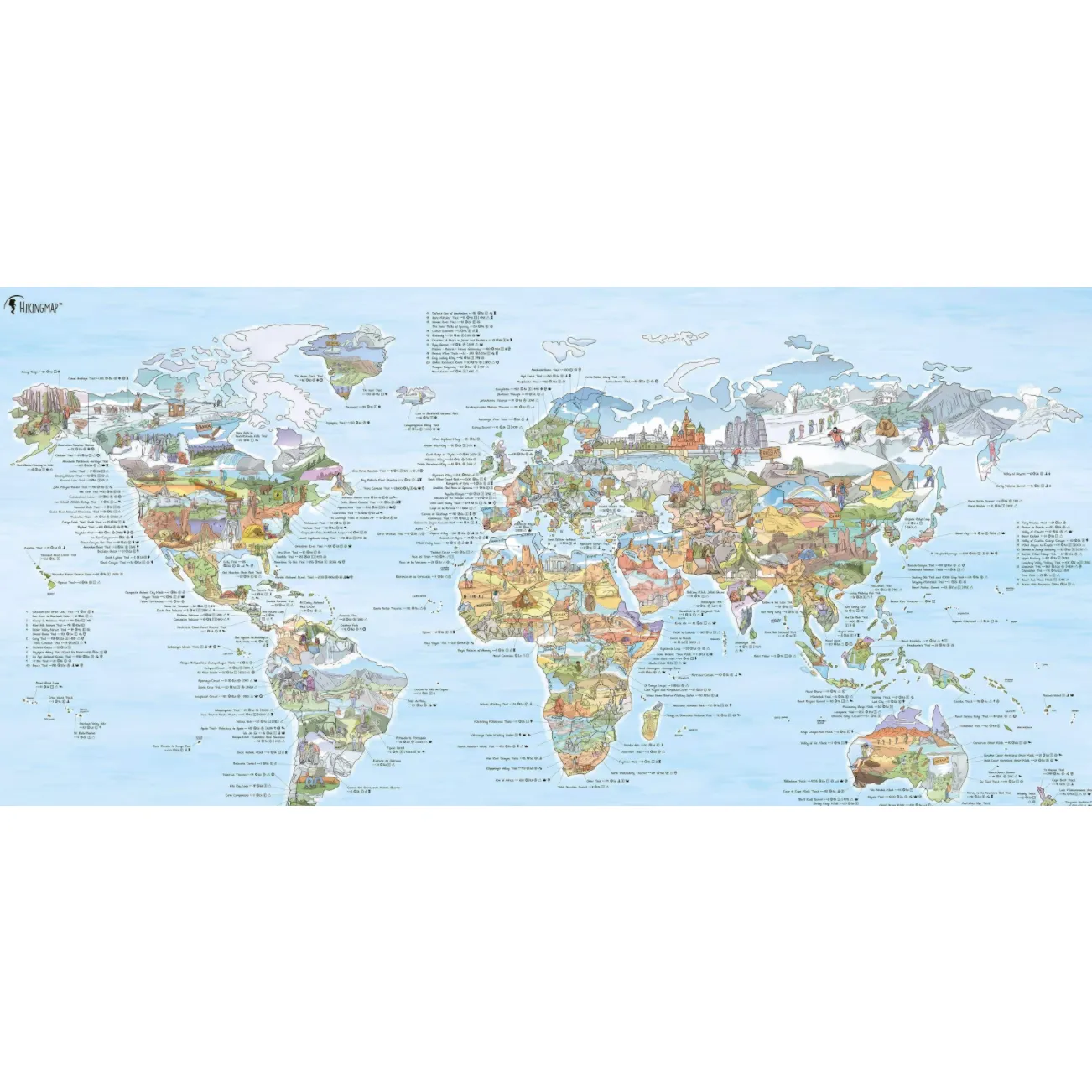 Hiking Scratch Map