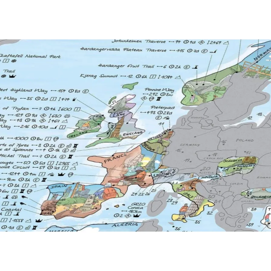 Hiking Scratch Map