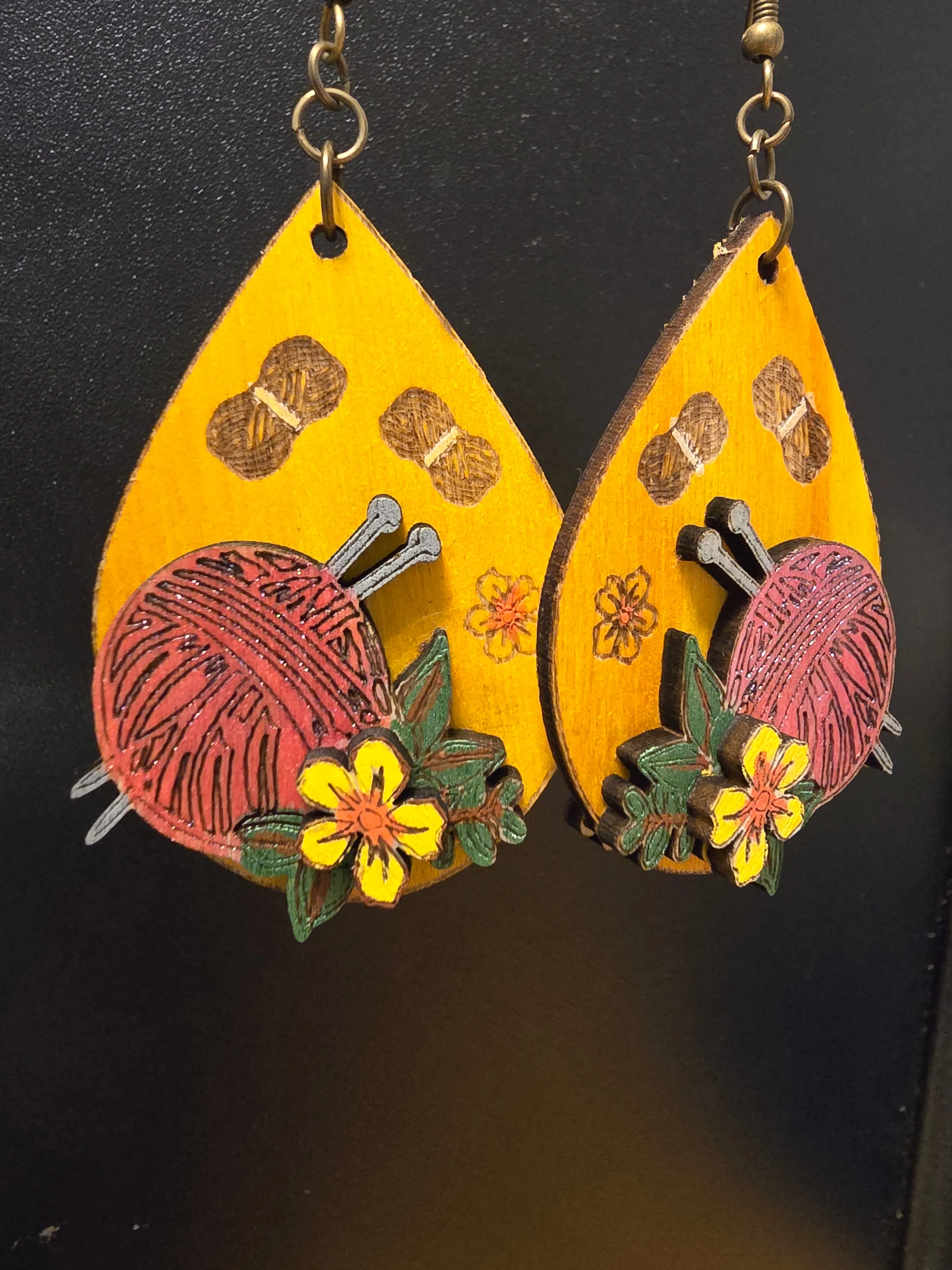 Hooked on Crochet Wooden Earrings