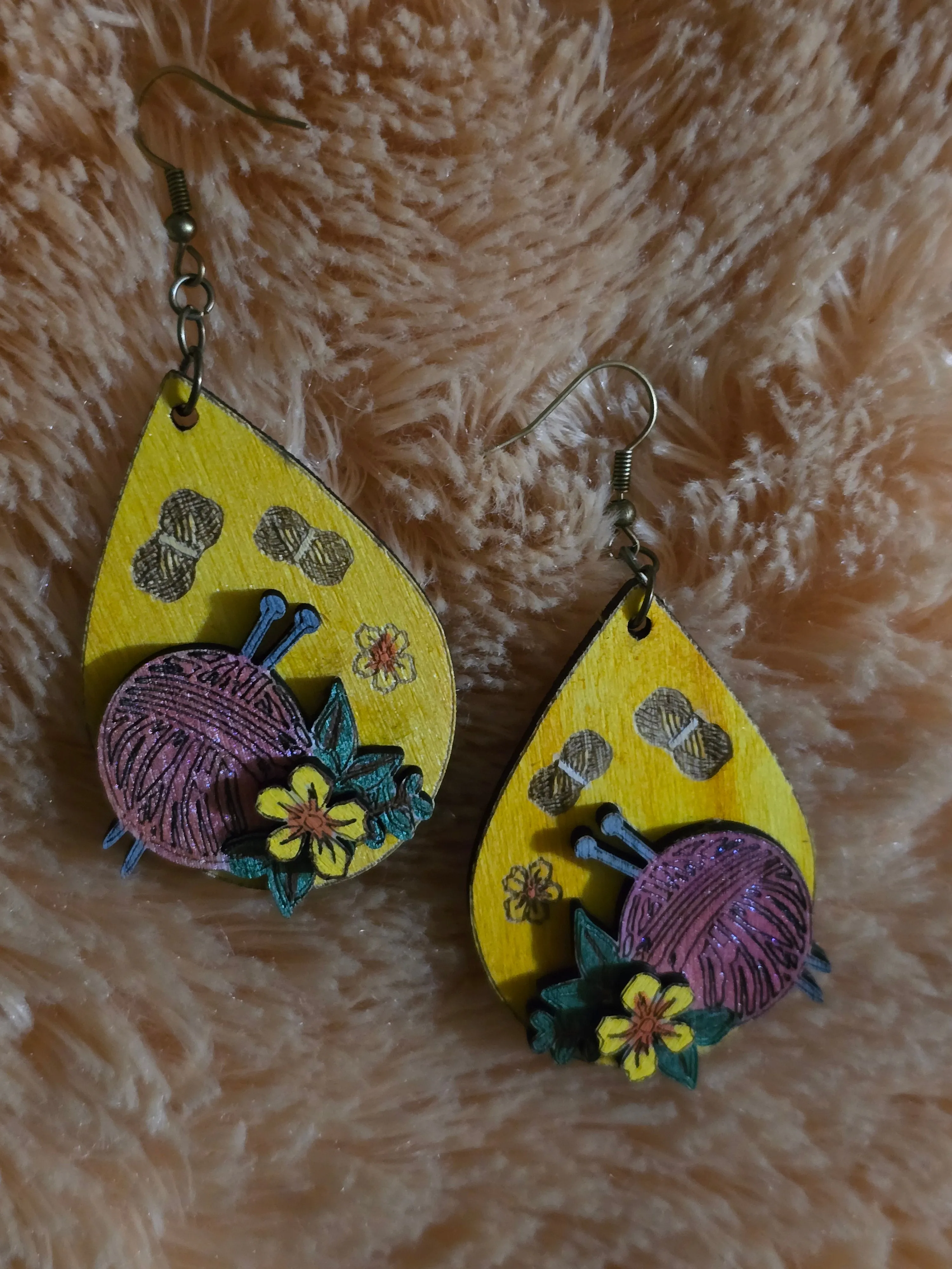 Hooked on Crochet Wooden Earrings