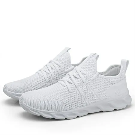 Htcenly Sneakers For Women Athletic Sport Running Shoes Lightweight Casual Shoes Breathable Gym Shoes Comfortable Walking Slip on Shoes, White, 9
