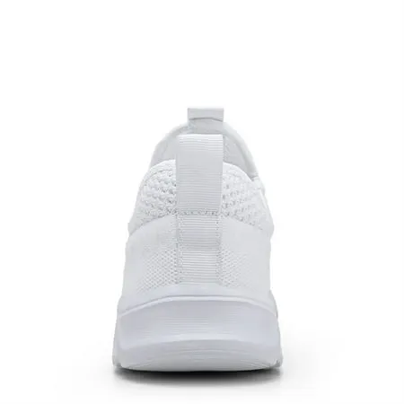 Htcenly Sneakers For Women Athletic Sport Running Shoes Lightweight Casual Shoes Breathable Gym Shoes Comfortable Walking Slip on Shoes, White, 9