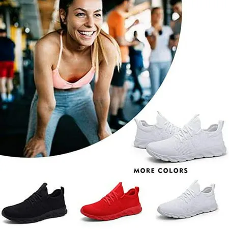 Htcenly Sneakers For Women Athletic Sport Running Shoes Lightweight Casual Shoes Breathable Gym Shoes Comfortable Walking Slip on Shoes, White, 9