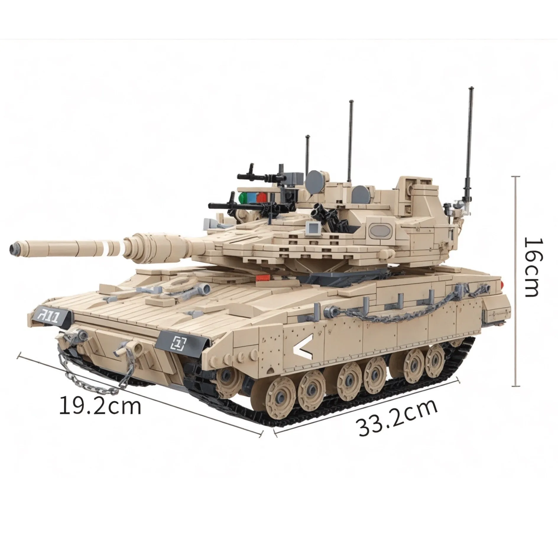 Israeli Merkava MK4 Main Battle Tank Building Block Bricks Set