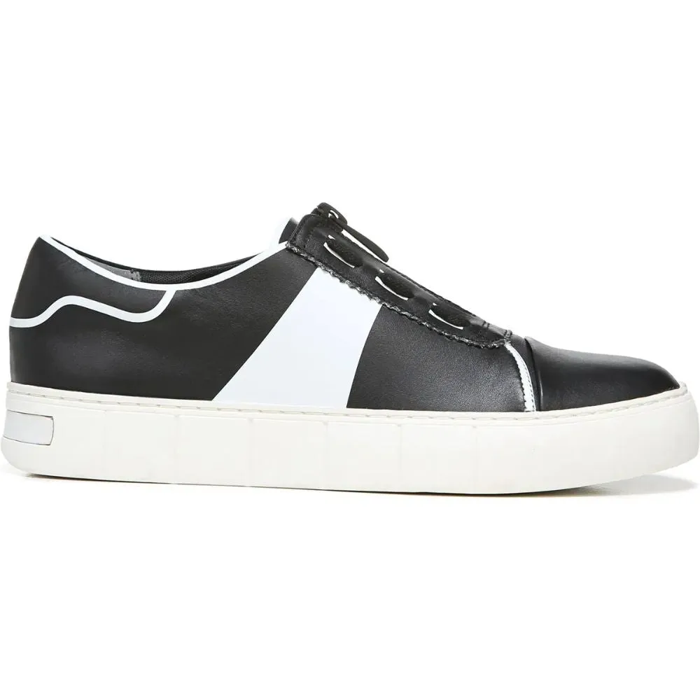Issake Black Leather Franco Sarto Platform Sneaker