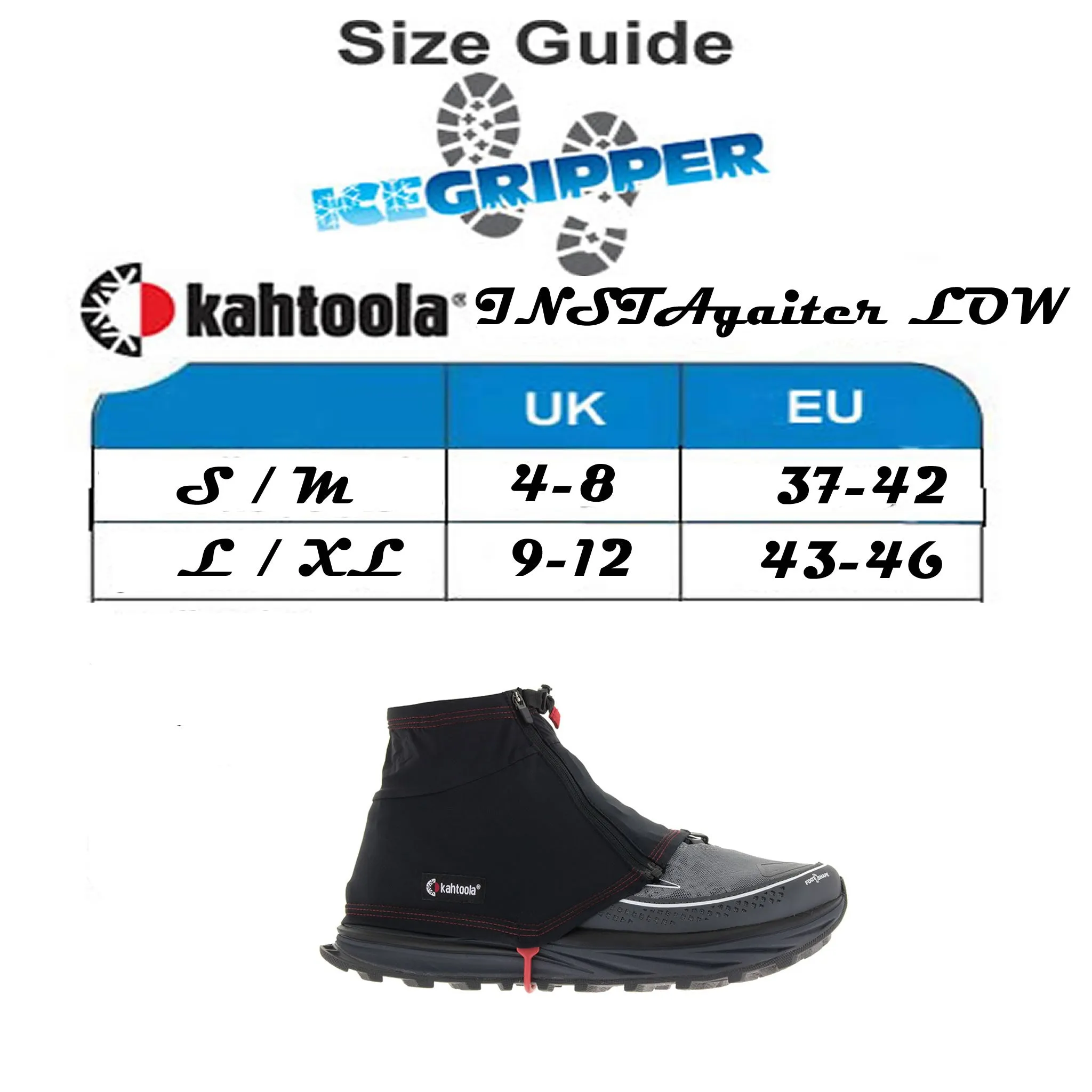 Kahtoola INSTAgaiter LOW Ultra Light Gaiter
