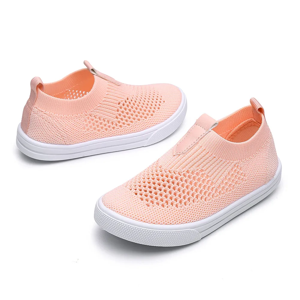 Kids Slip on Sneakers Breathable Flat Shoes for Running Walking Cycling(Toddler/Little Kid)
