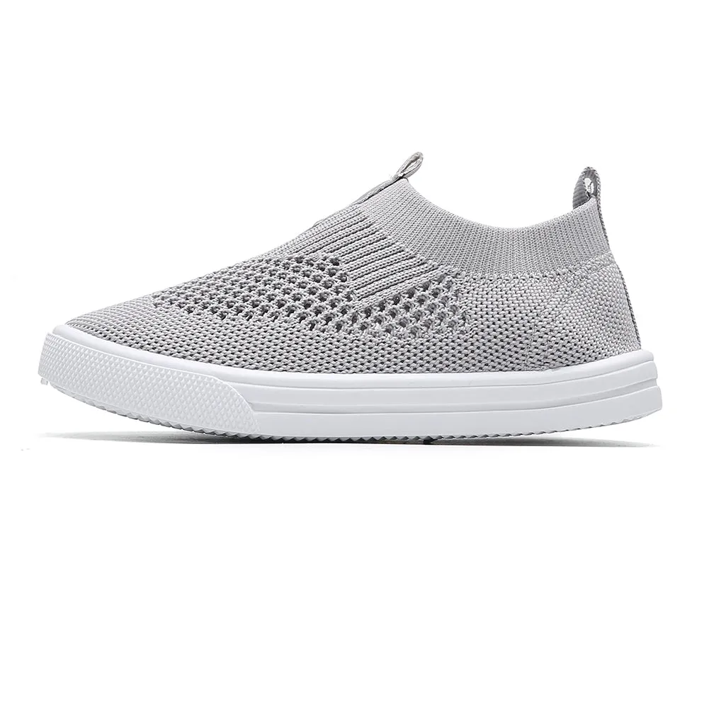 Kids Slip on Sneakers Breathable Flat Shoes for Running Walking Cycling(Toddler/Little Kid)