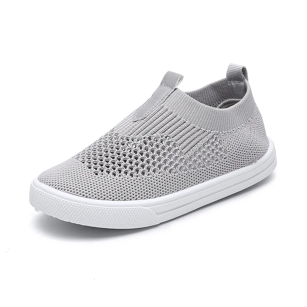 Kids Slip on Sneakers Breathable Flat Shoes for Running Walking Cycling(Toddler/Little Kid)