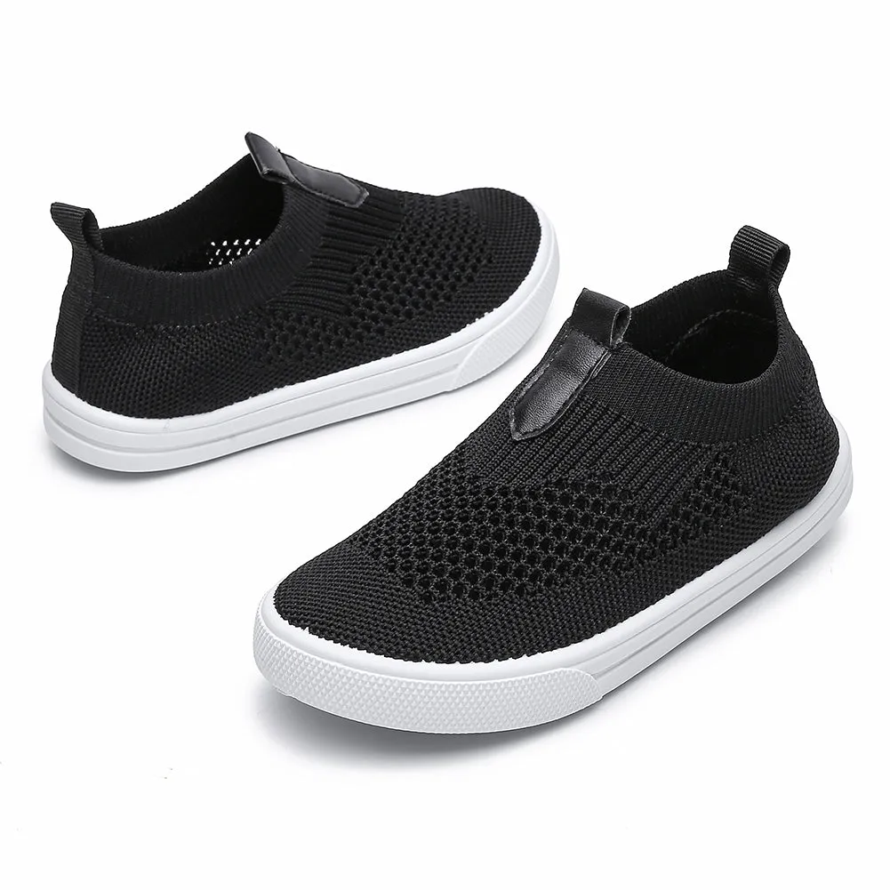 Kids Slip on Sneakers Breathable Flat Shoes for Running Walking Cycling(Toddler/Little Kid)