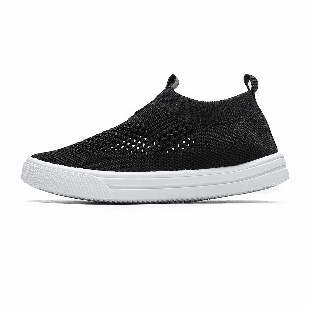 Kids Slip on Sneakers Breathable Flat Shoes for Running Walking Cycling(Toddler/Little Kid)