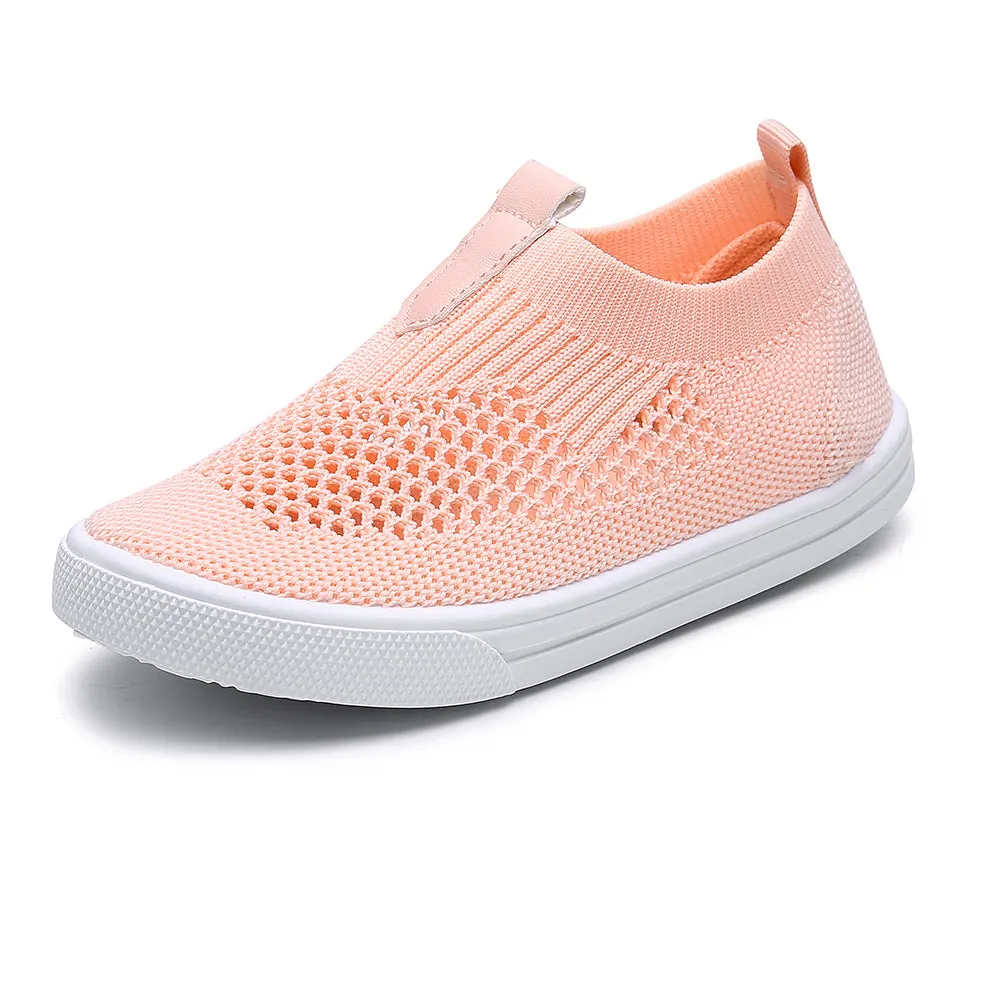 Kids Slip on Sneakers Breathable Flat Shoes for Running Walking Cycling(Toddler/Little Kid)