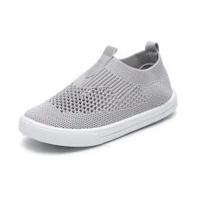 Kids Slip on Sneakers Breathable Flat Shoes for Running Walking Cycling(Toddler/Little Kid)