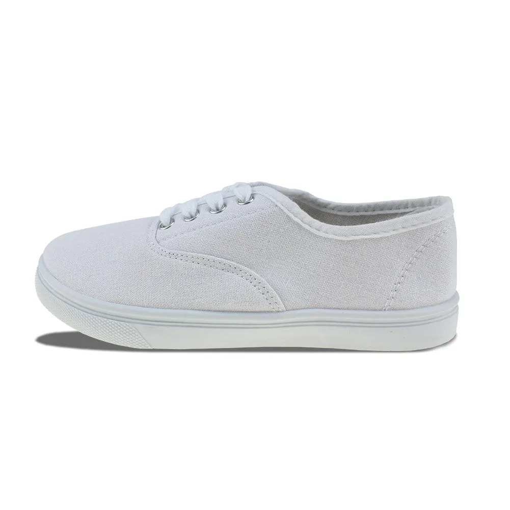 Kids White Church Uniform Slip on Shoes Casual Walking Sneaker