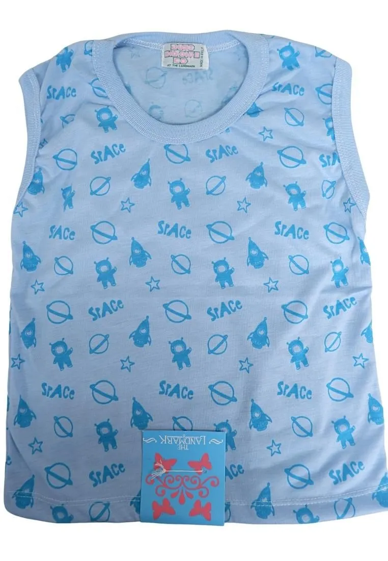 Landmark Muscle Shirt 2 in 1 color Astronaut Teal/Light Blue
