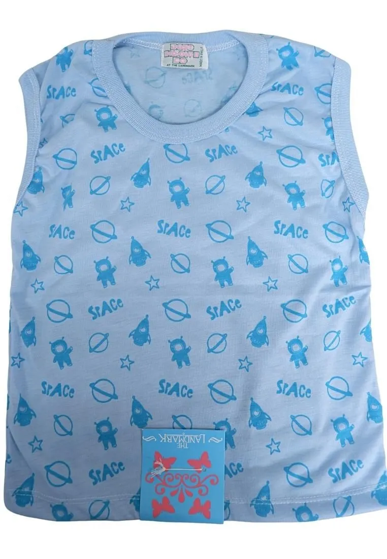 Landmark Muscle Shirt 2 in 1 color Astronaut Teal/Light Blue