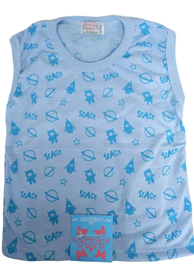 Landmark Muscle Shirt 2 in 1 color Astronaut Teal/Light Blue