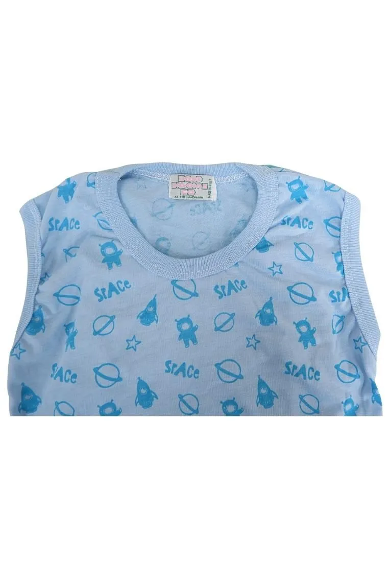 Landmark Muscle Shirt 2 in 1 color Astronaut Teal/Light Blue