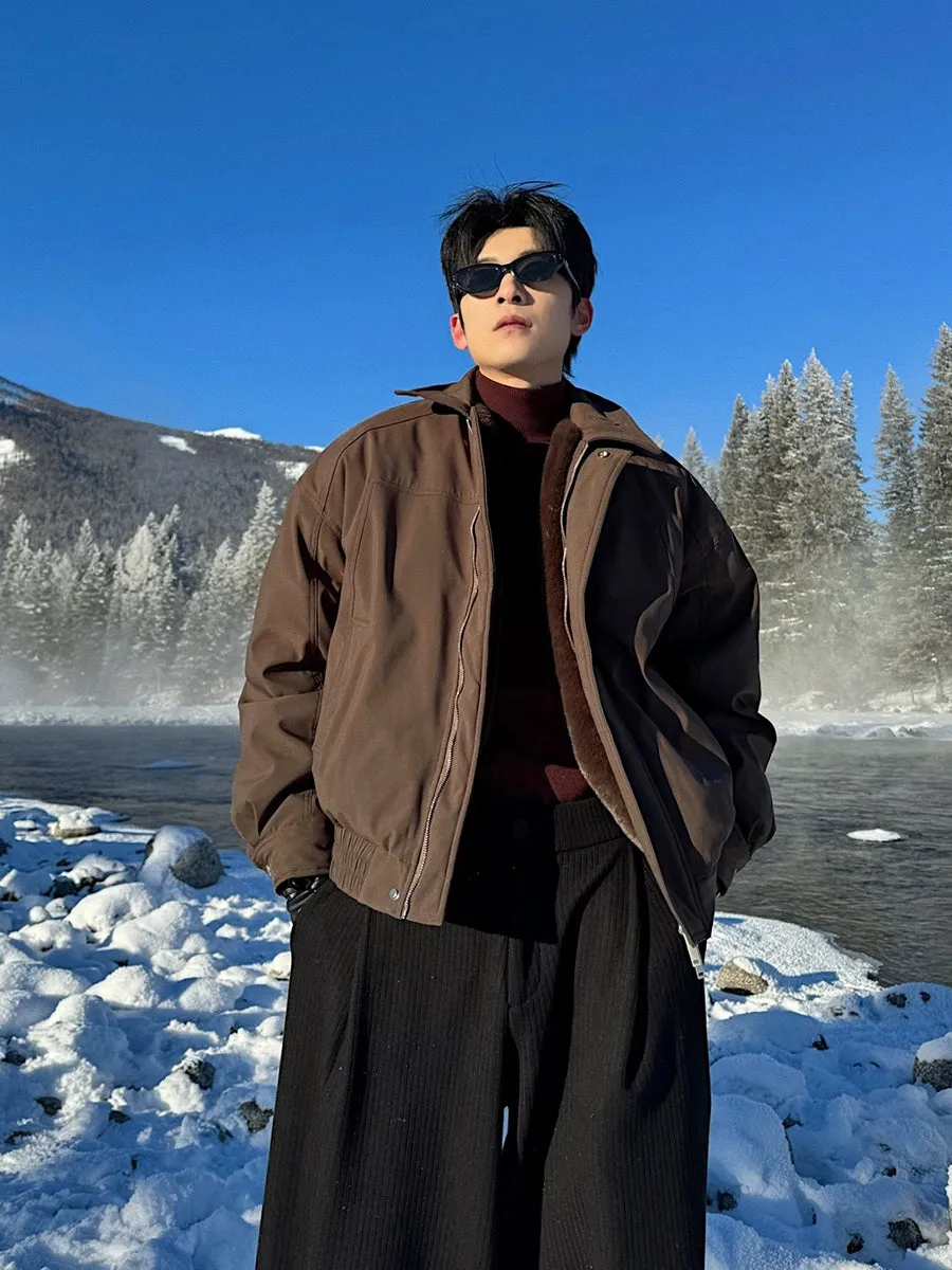 Lightweight Down Jacket with Velvet Lining