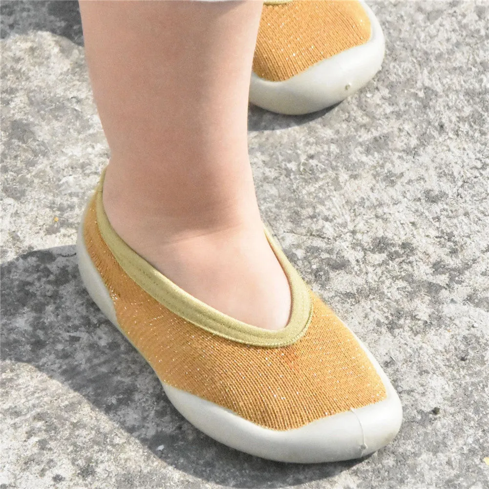 Little Kid Cotton Anti Slip Soft Slip on Floor Socks Shoes
