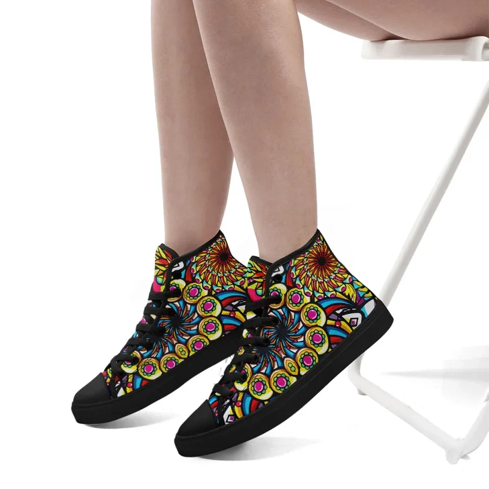 Luxury Gifts,Personalized Graffiti Design Sneakers, Custom Trendy High Top Shoes, Casual shoes,FN024-24025060