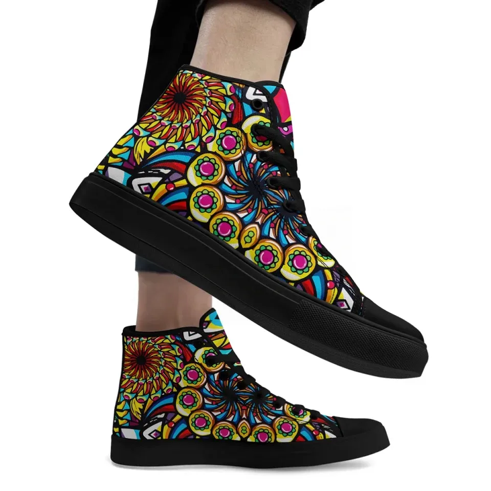 Luxury Gifts,Personalized Graffiti Design Sneakers, Custom Trendy High Top Shoes, Casual shoes,FN024-24025060