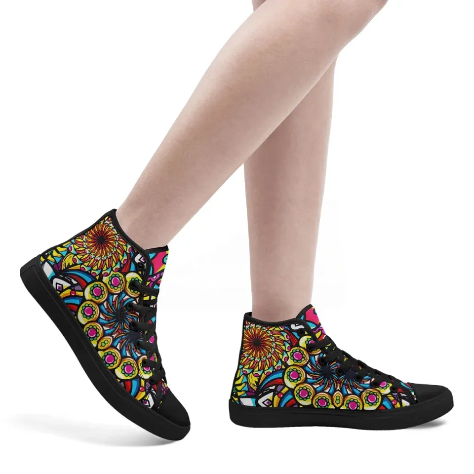 Luxury Gifts,Personalized Graffiti Design Sneakers, Custom Trendy High Top Shoes, Casual shoes,FN024-24025060