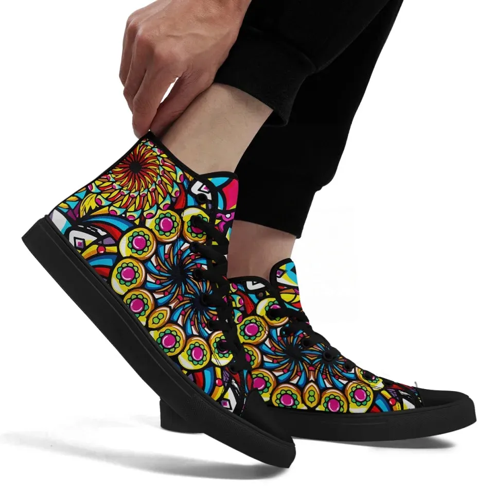 Luxury Gifts,Personalized Graffiti Design Sneakers, Custom Trendy High Top Shoes, Casual shoes,FN024-24025060
