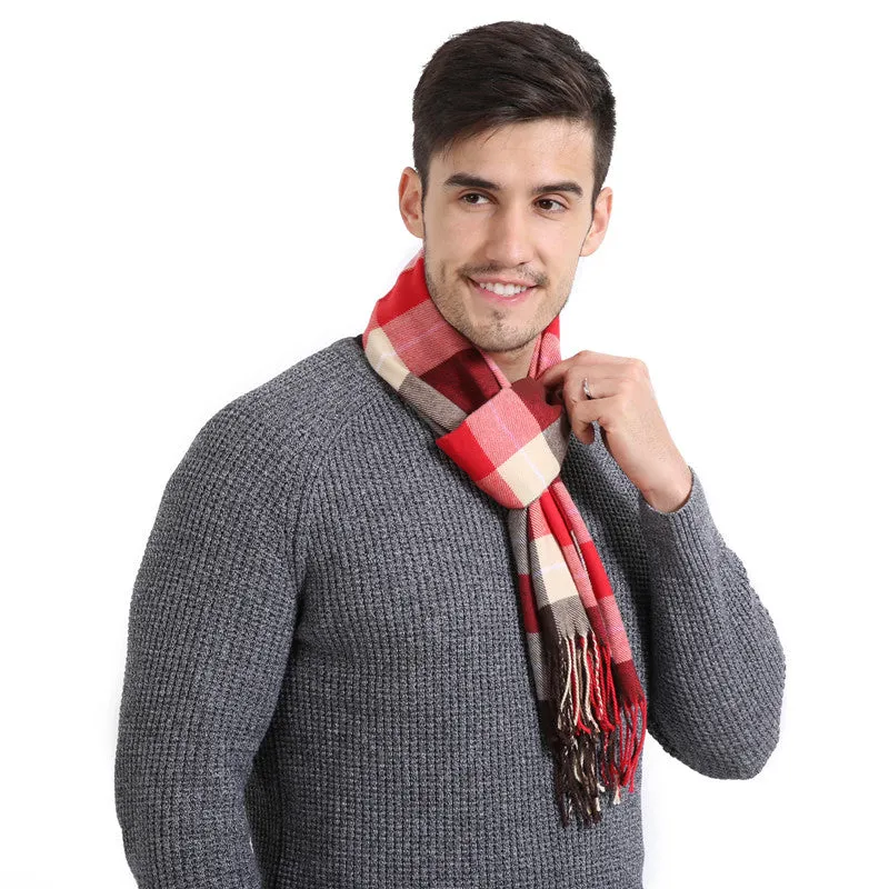 Men's Autumn/Winter Warm Plaid Scarf