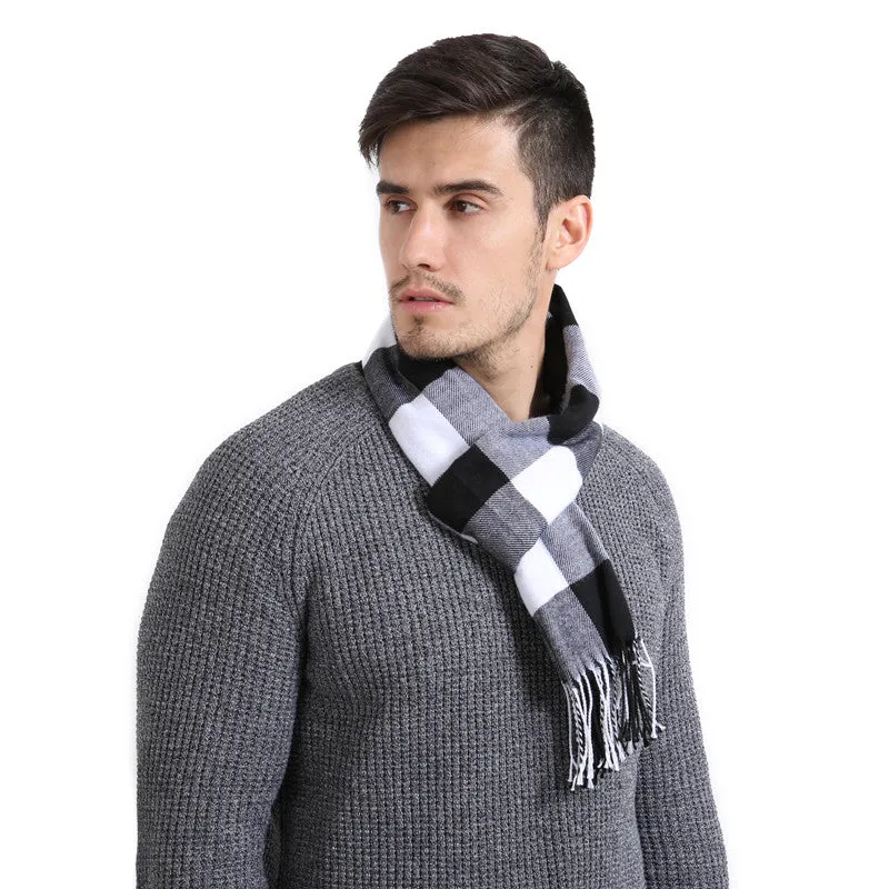 Men's Autumn/Winter Warm Plaid Scarf