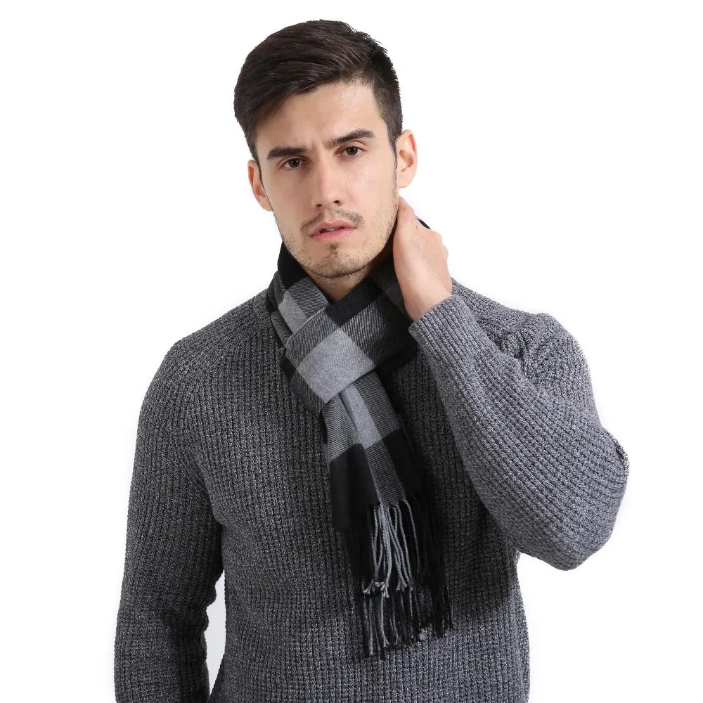 Men's Autumn/Winter Warm Plaid Scarf
