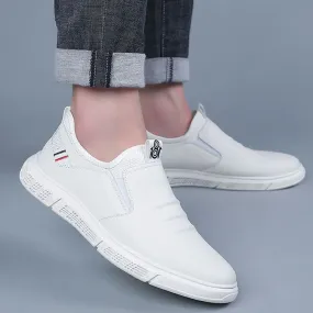 Men's Black White Flat Walking Shoes - GlamzLife