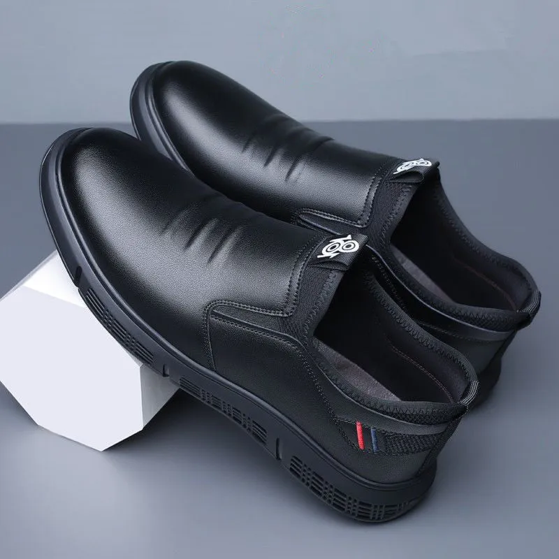 Men's Black White Flat Walking Shoes - GlamzLife
